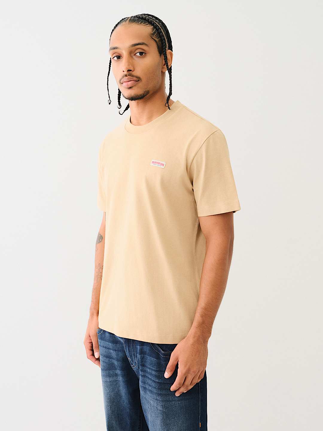 True Religion Tee — Beige