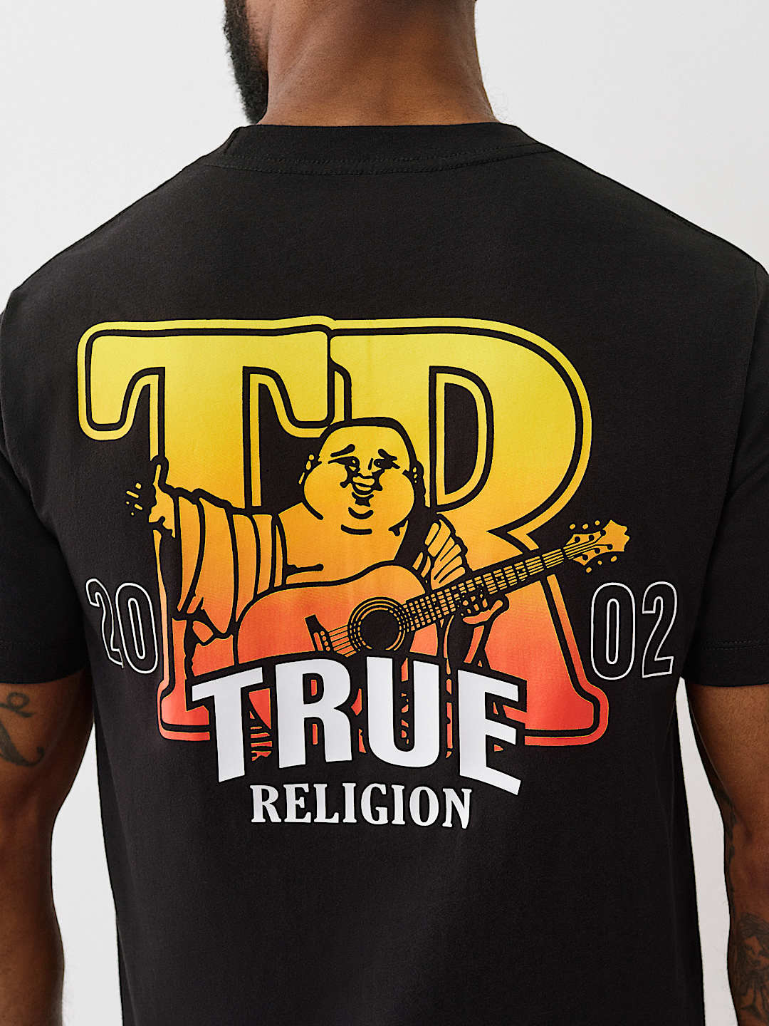 True Religion TR Fire Gradient Tee — Black