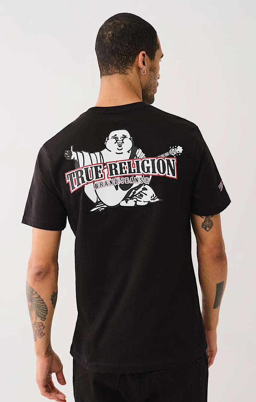 True Religion Back Graphic Tee — Black