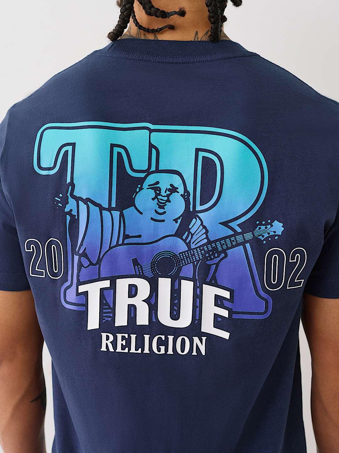 True Religion TR 2002 Graphic Tee — Navy