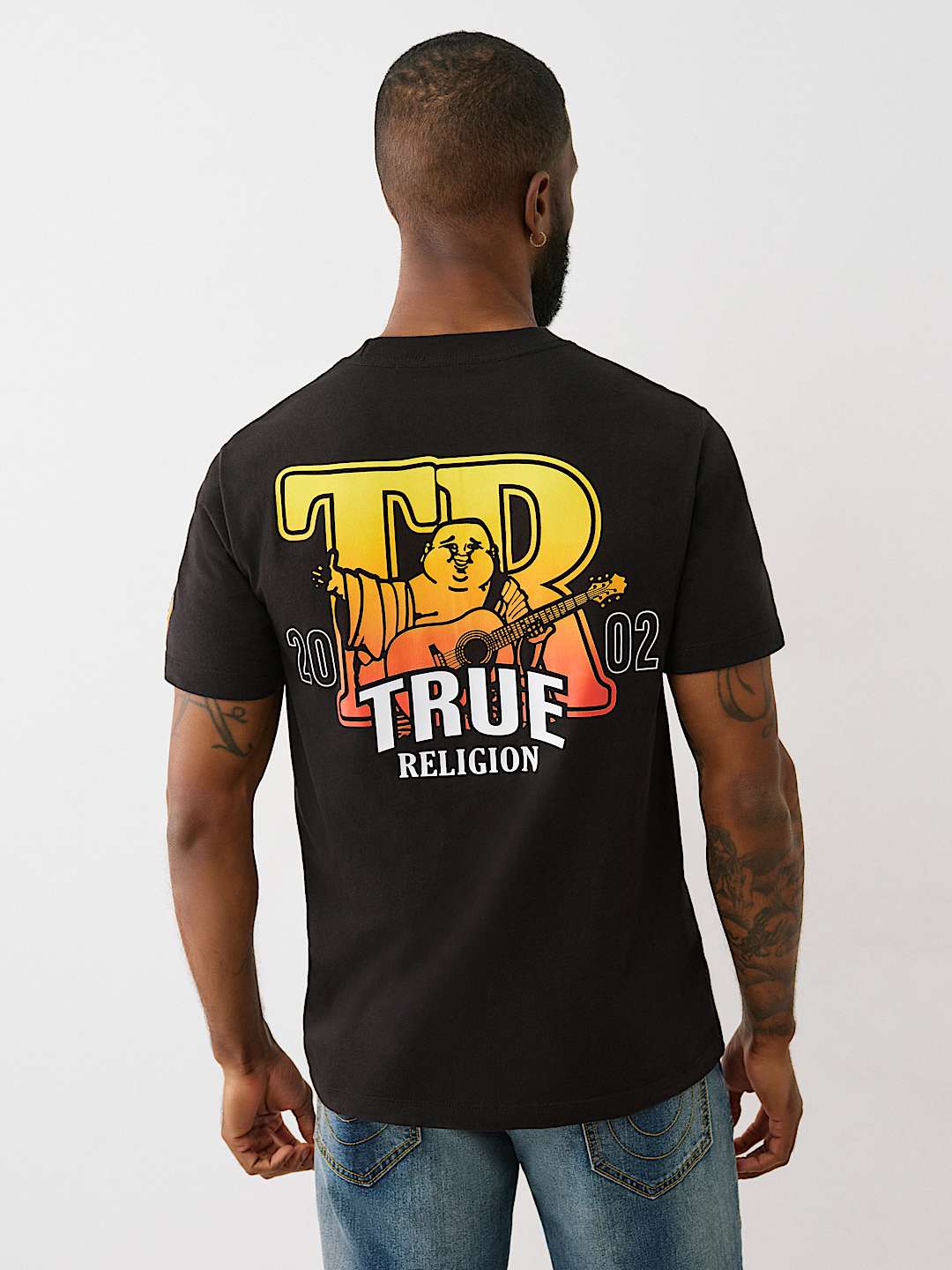 True Religion TR Fire Gradient Tee — Black