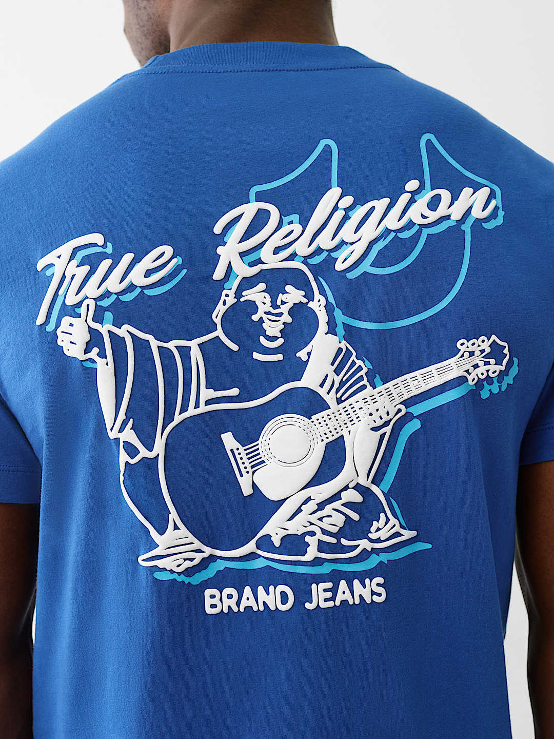True Religion Buddha Graphic Tee — Blue