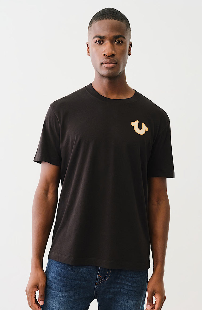 True Religion FR Logo Tee — Black