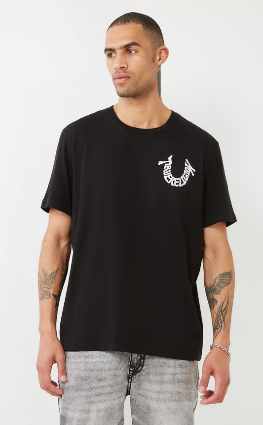 True Religion Logo Tee — Black