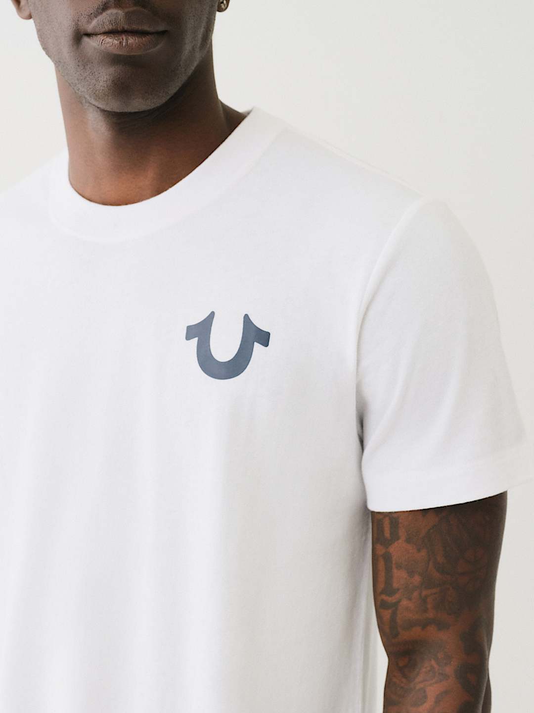 True Religion Circle Logo Tee — White