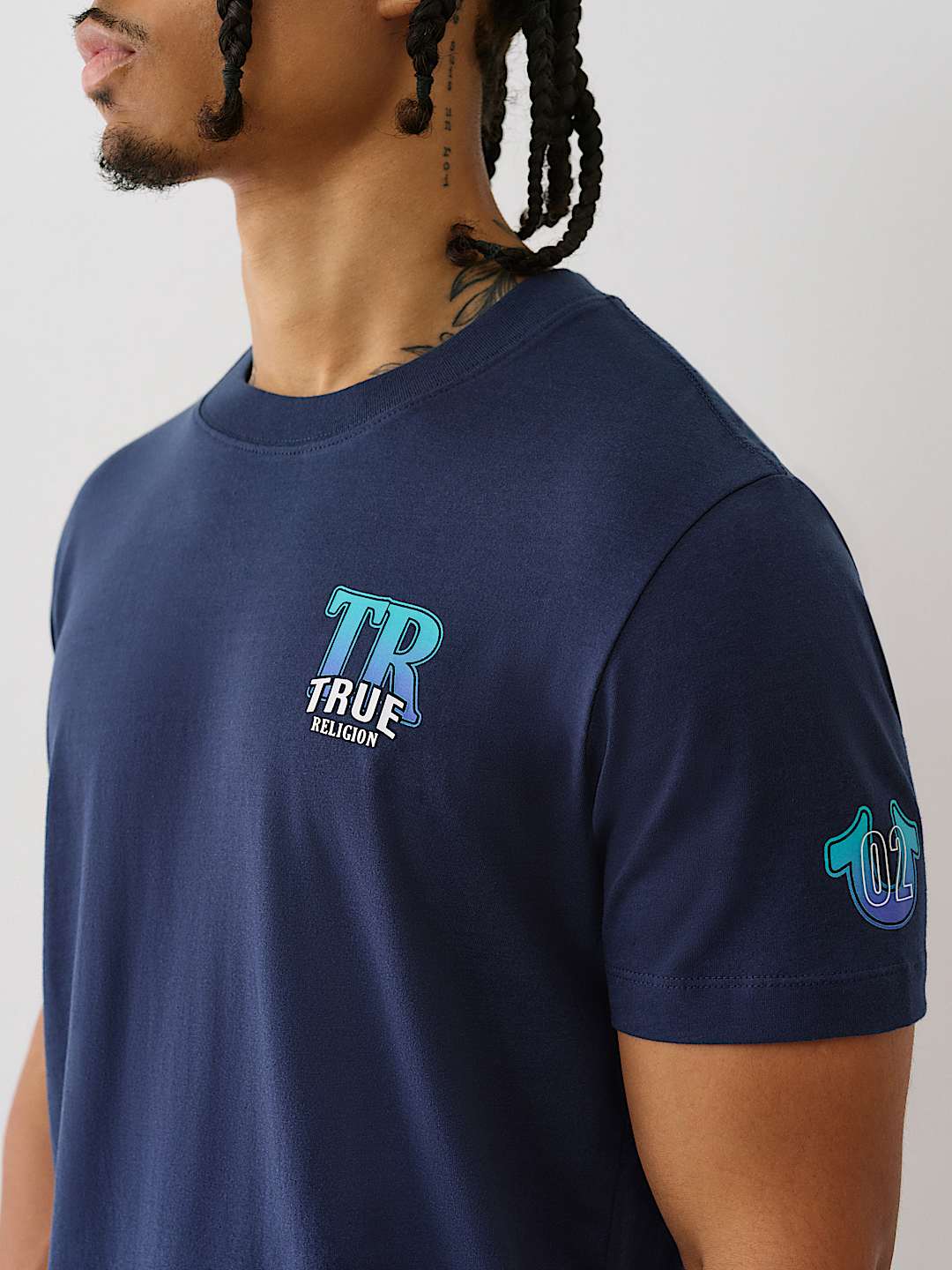 True Religion TR 2002 Graphic Tee — Navy