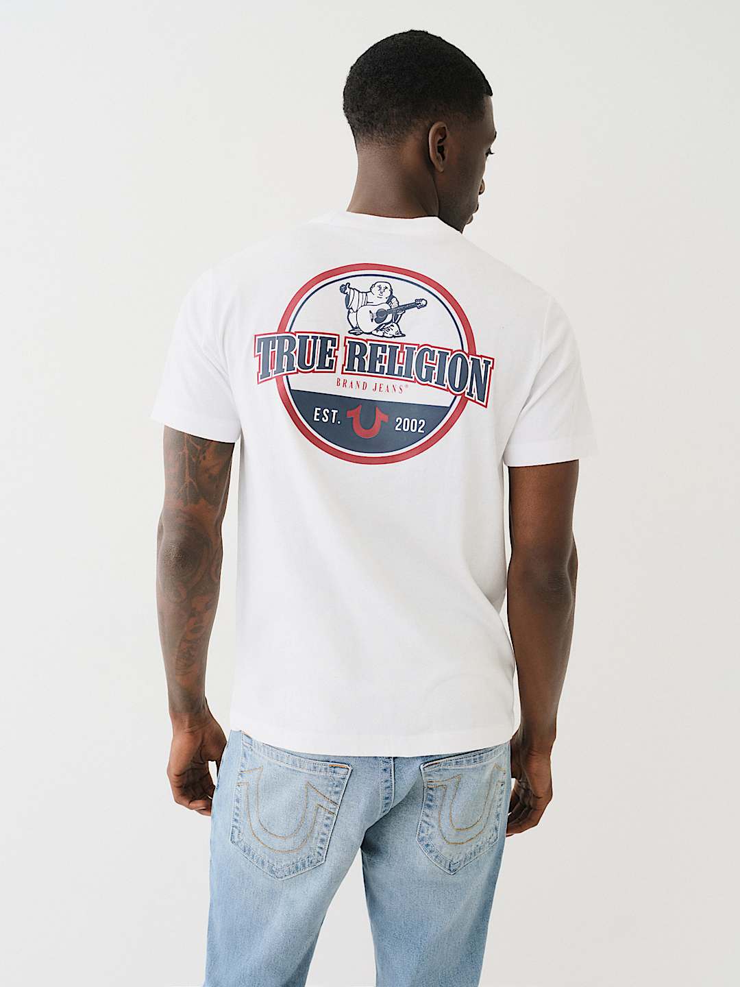 True Religion Circle Logo Tee — White