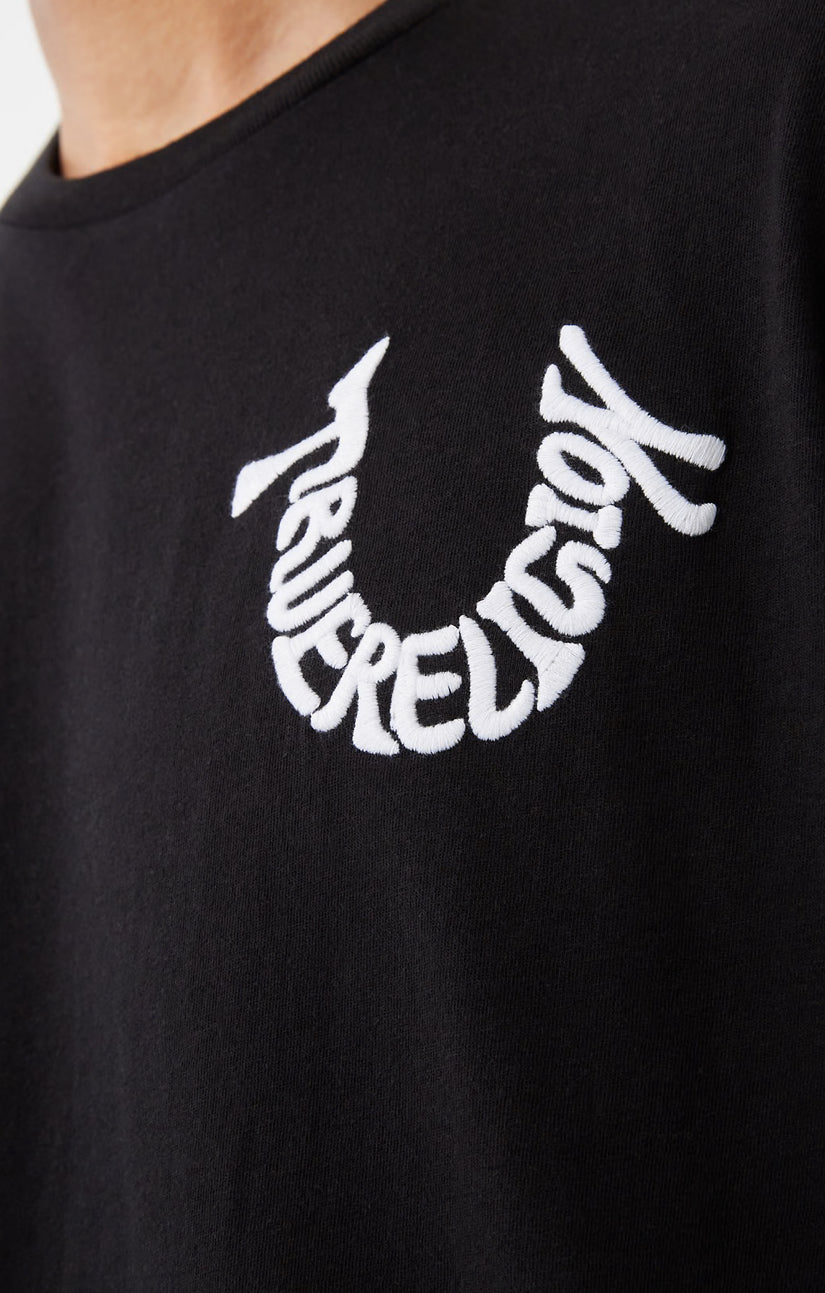 True Religion Logo Tee — Black