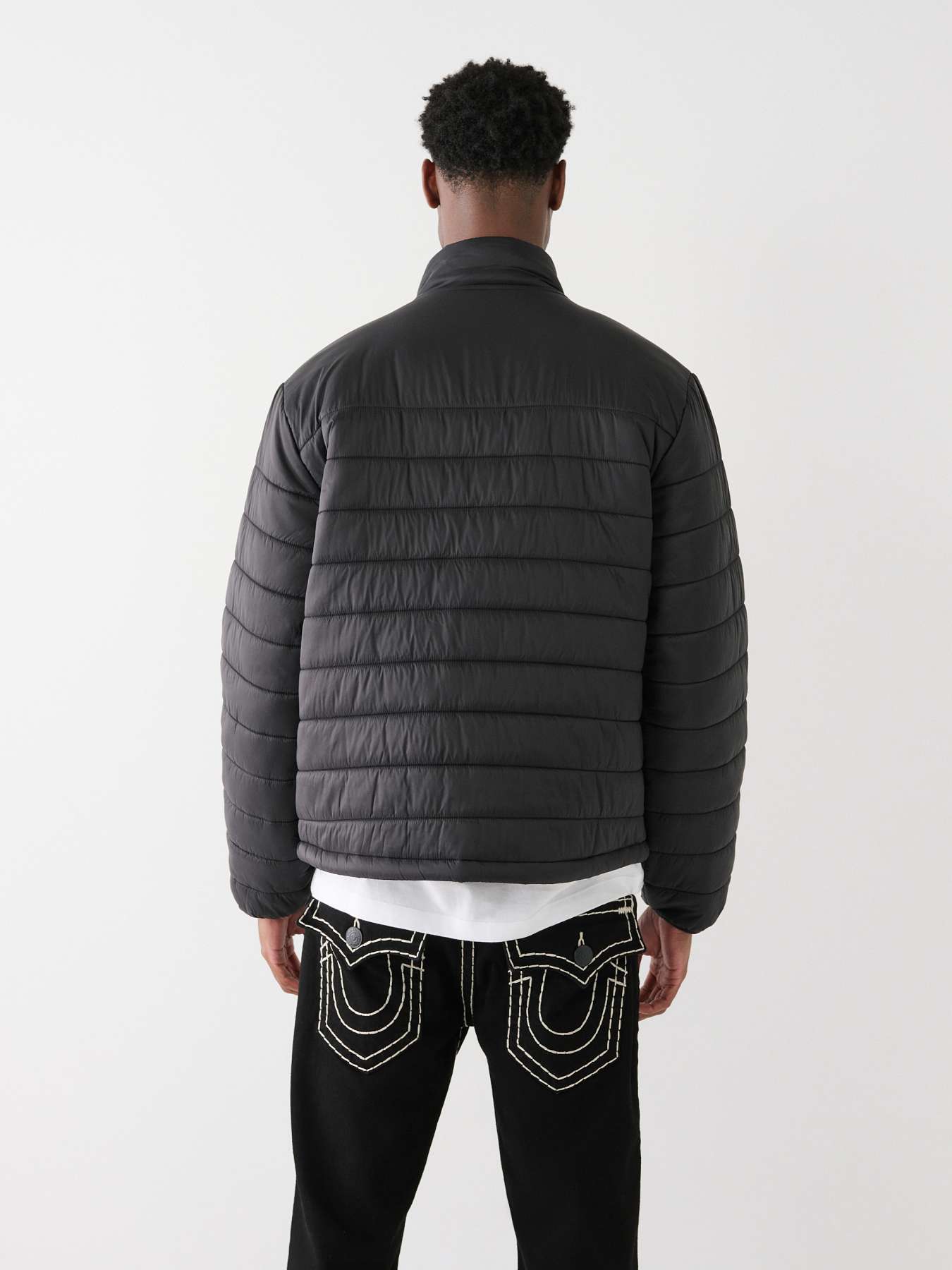 True Religion Puffer Jacket— Black