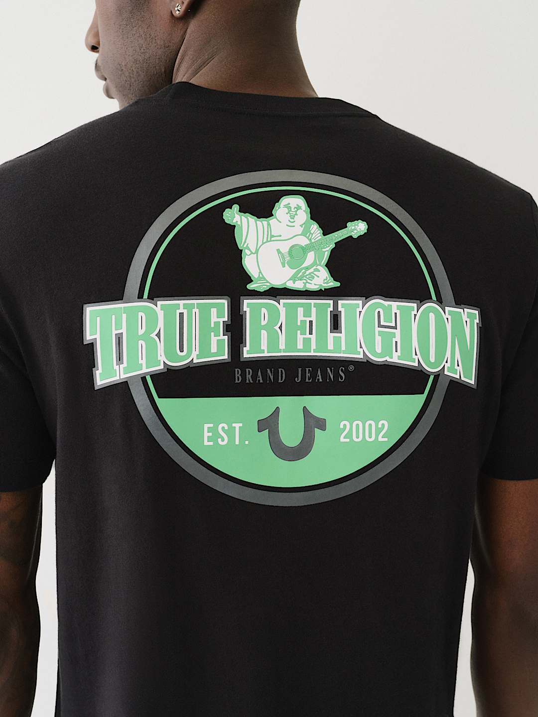 True Religion Green Circle Tee — Black