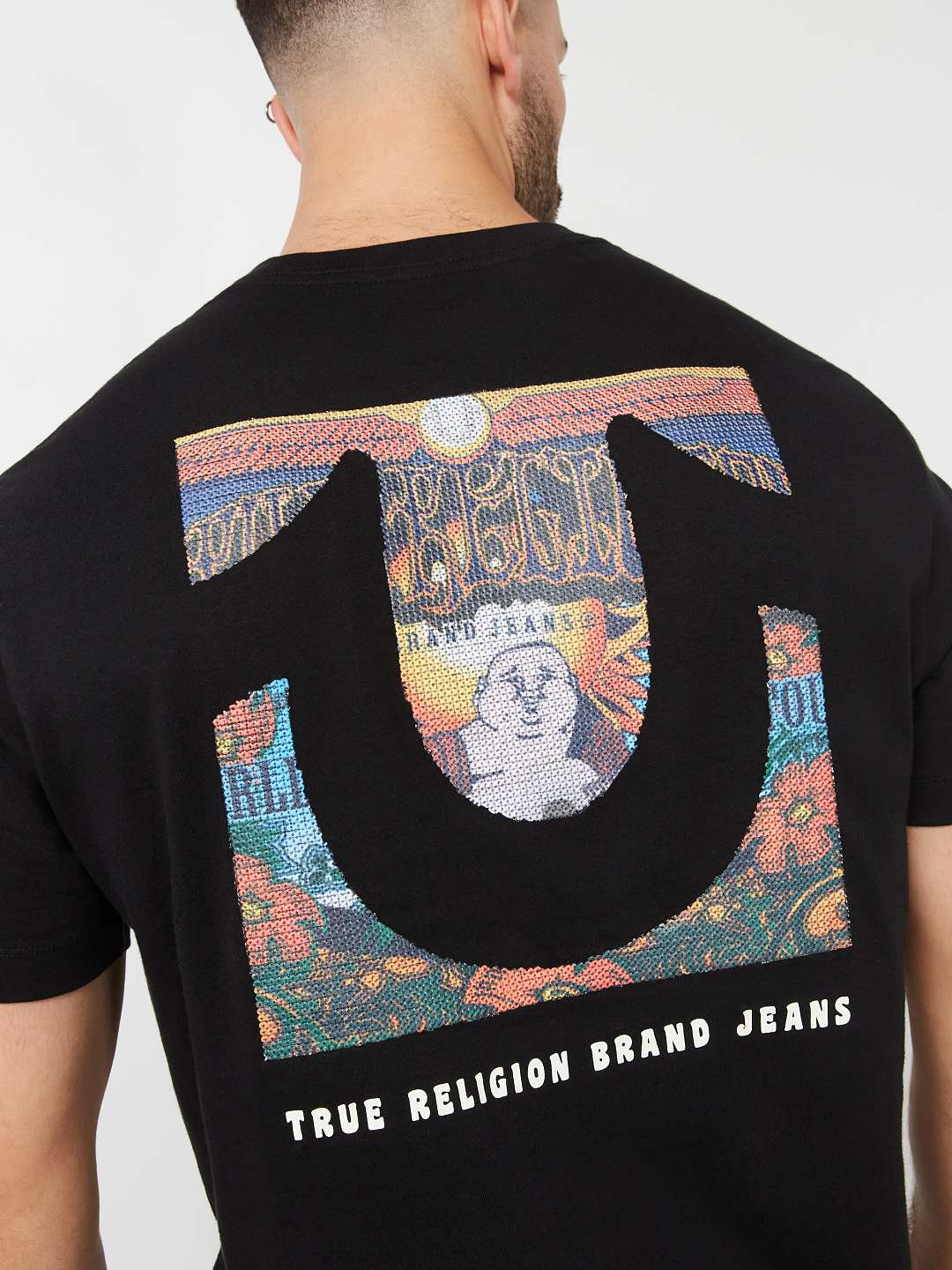 True Religion Horseshoe Graphic Tee — Black