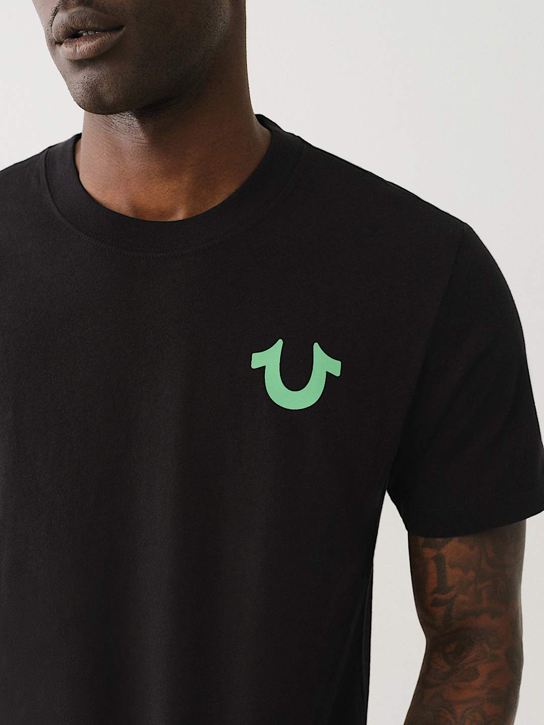 True Religion Green Circle Tee — Black