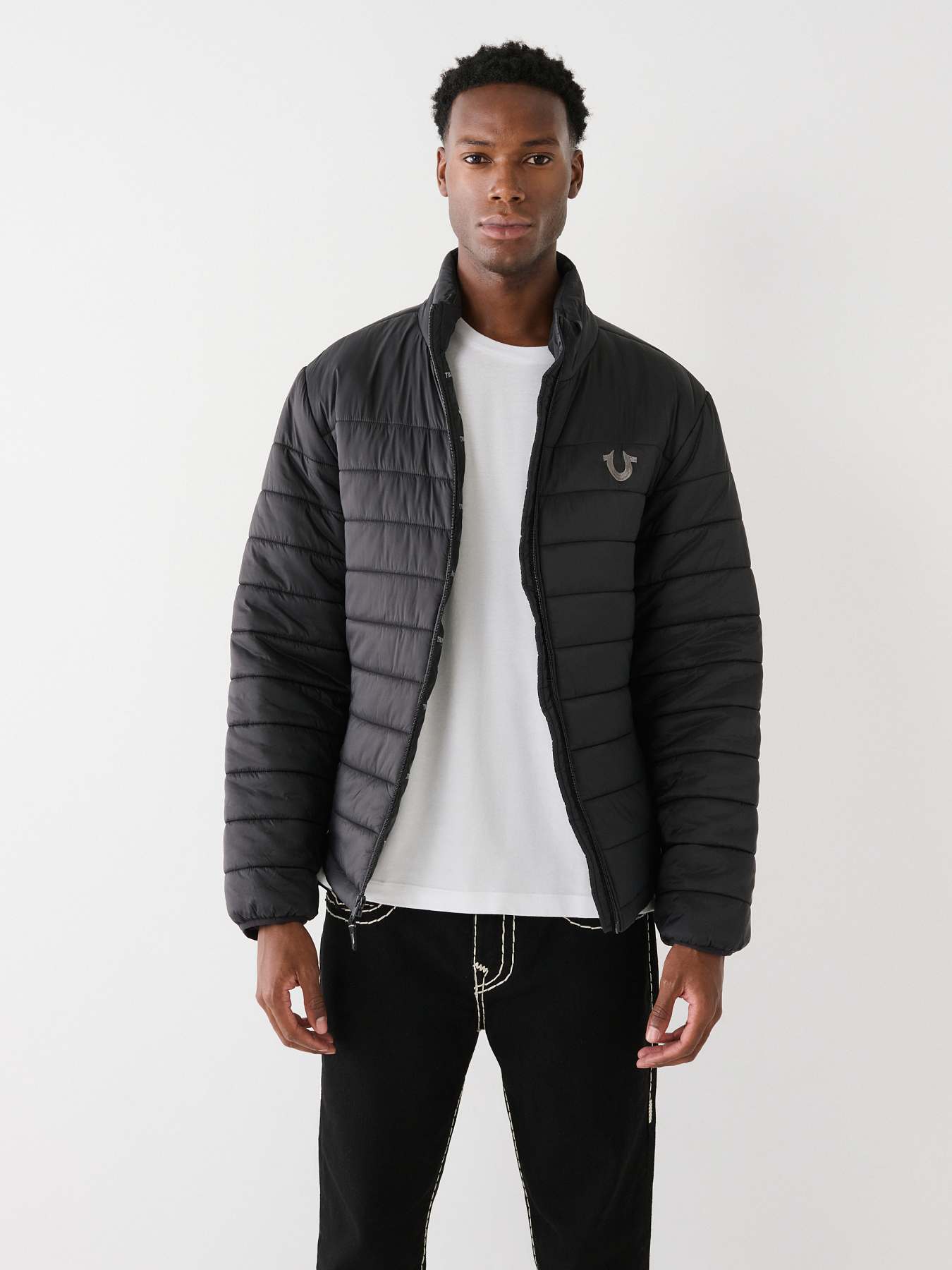 True Religion Puffer Jacket— Black