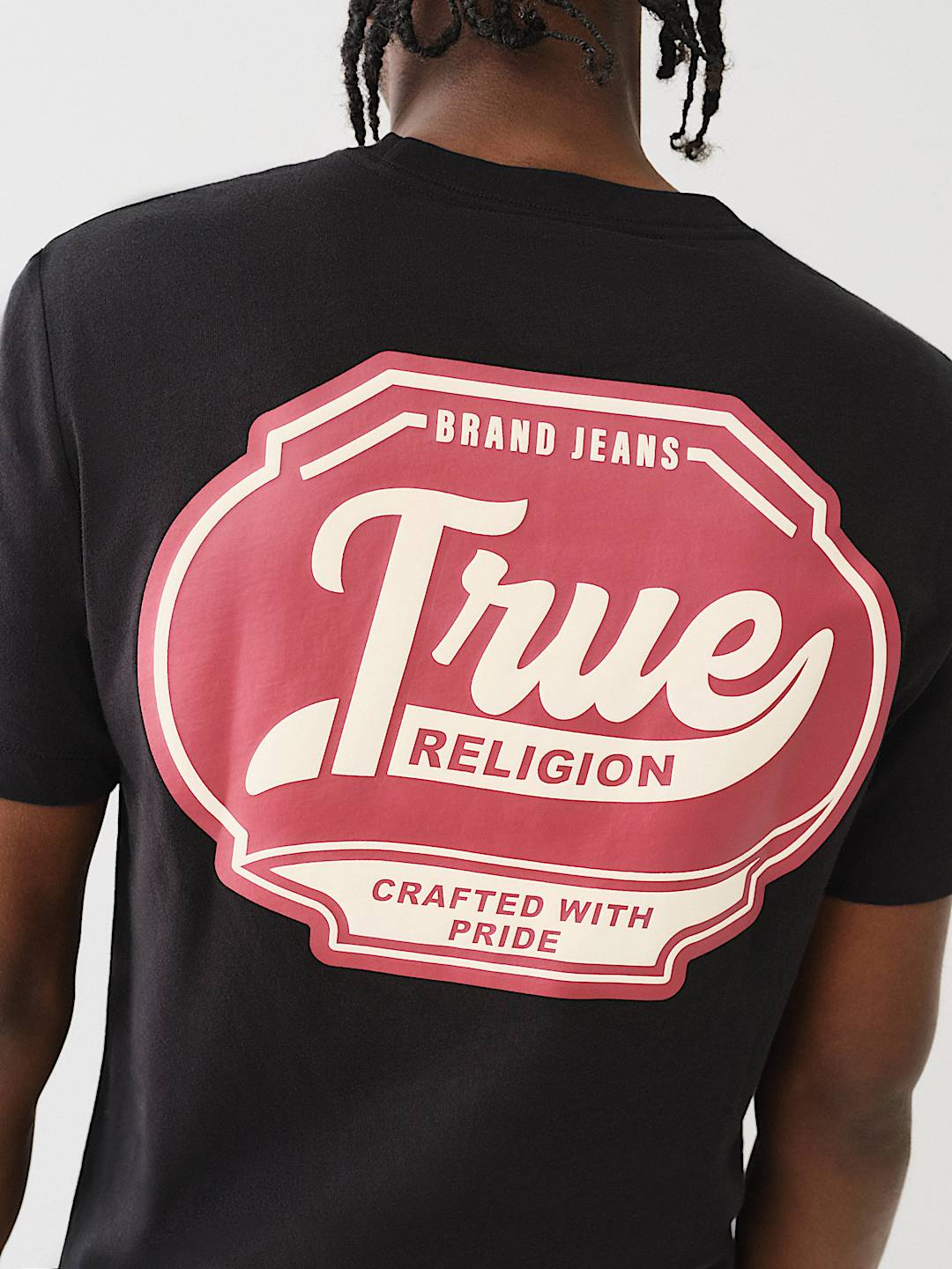 True Religion Back Logo Tee — Black