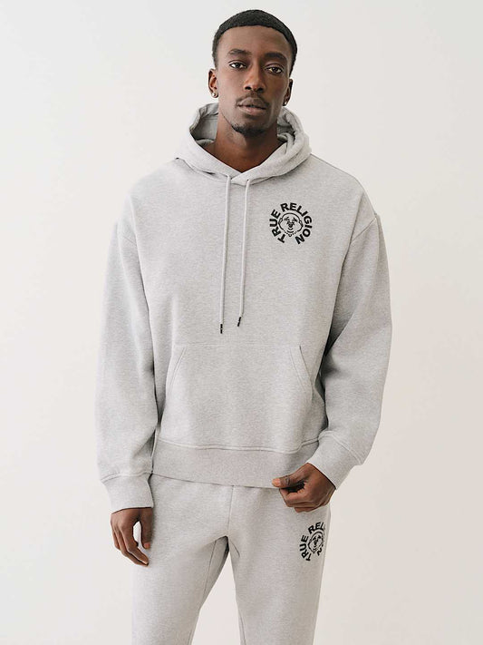 True Religion Oversized Circle Hoodie — Grey