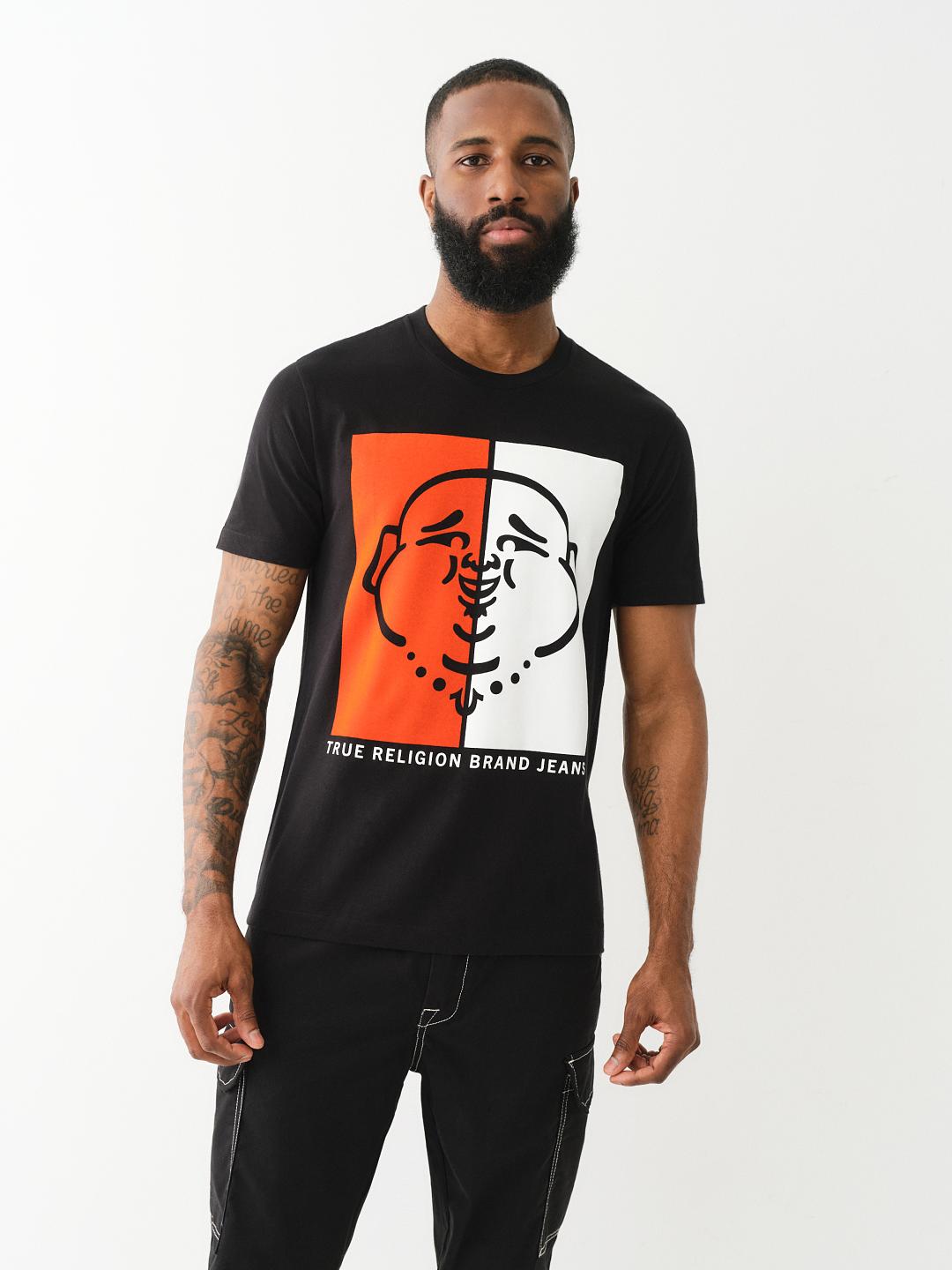 True Religion Buddha Graphic Tee — Black