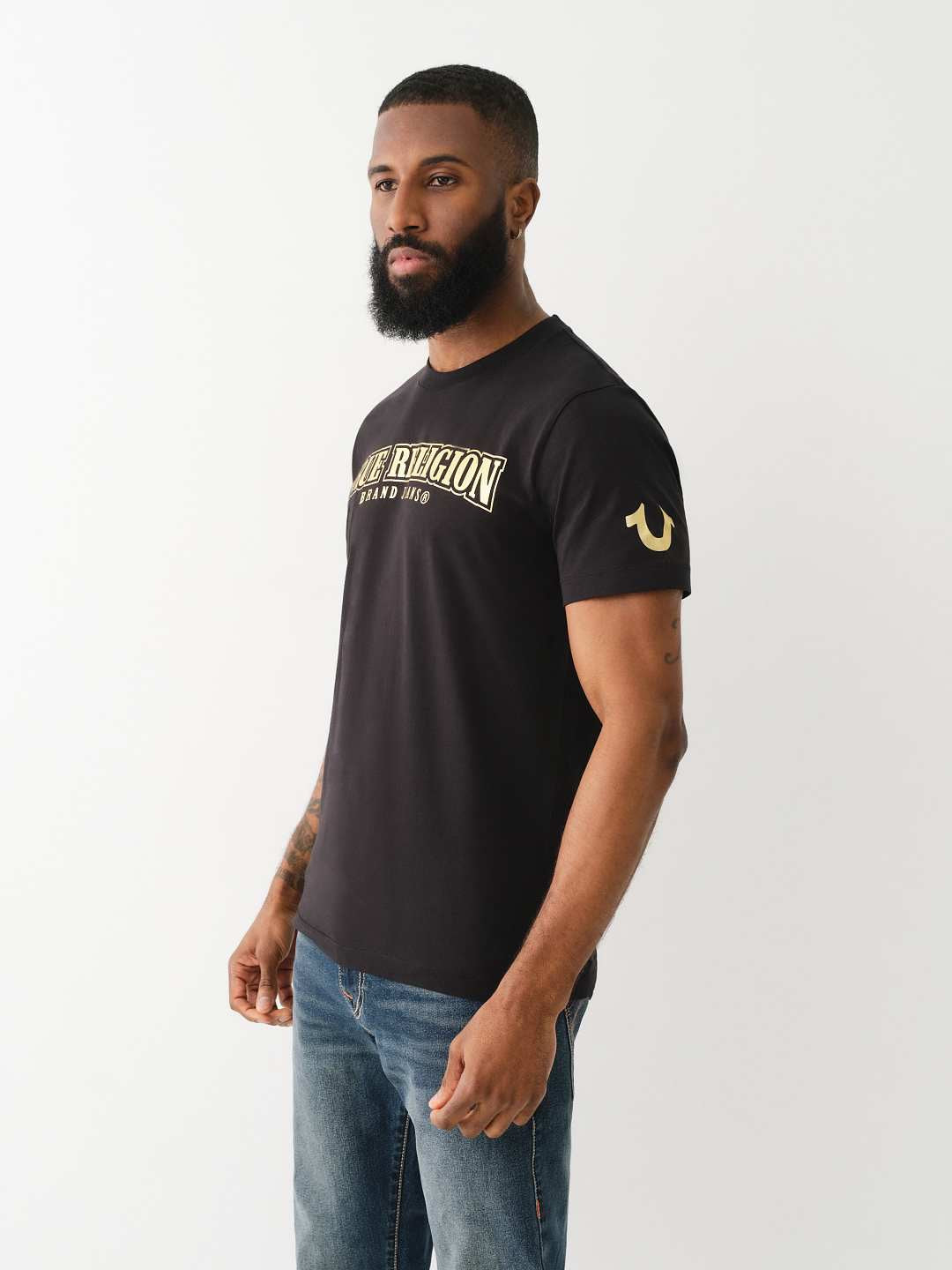 True Religion Graphic Tee — Black