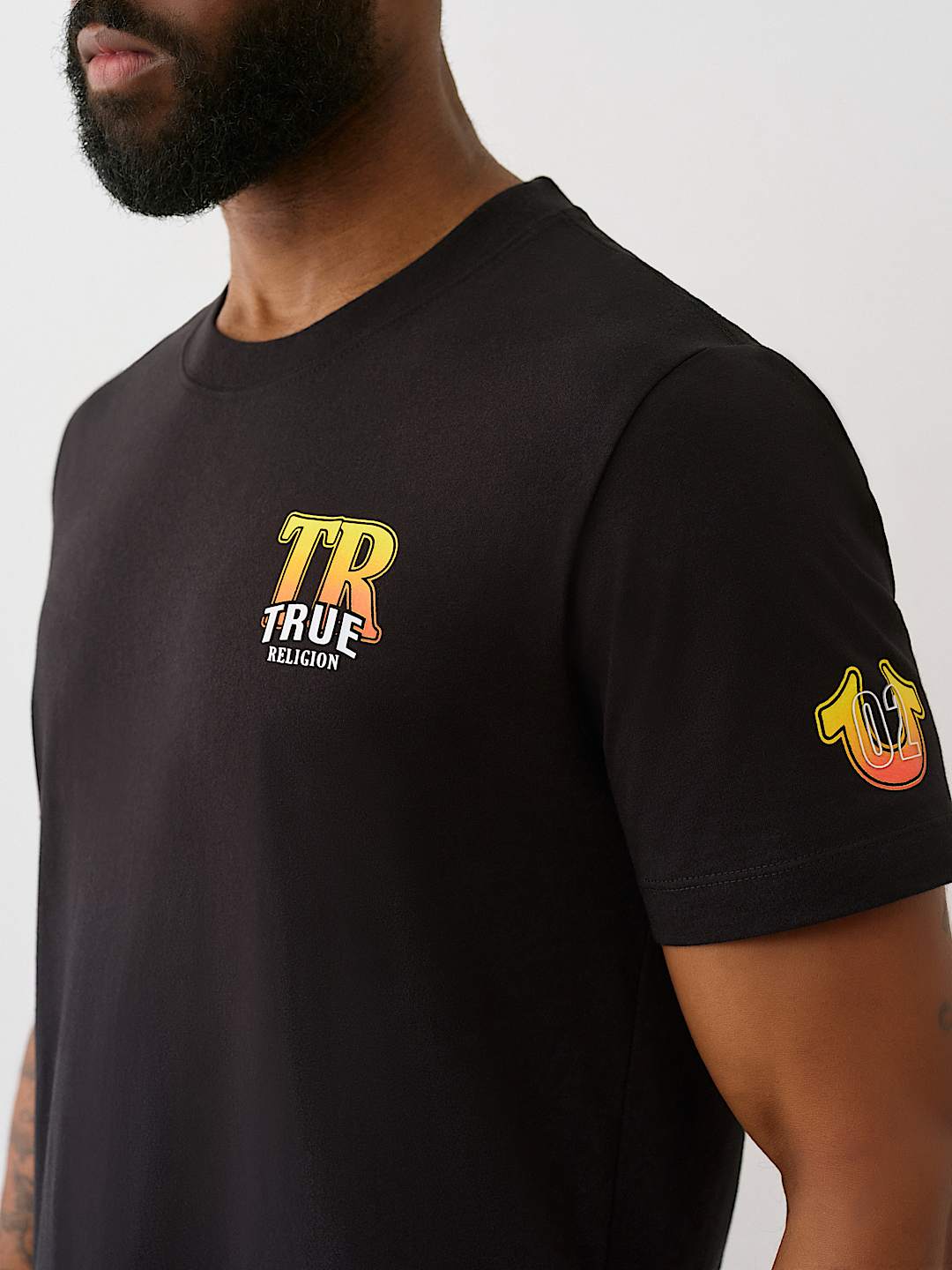 True Religion TR Fire Gradient Tee — Black