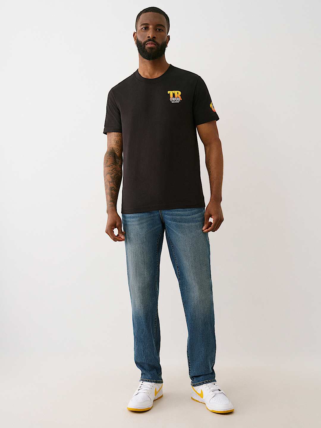 True Religion TR Fire Gradient Tee — Black