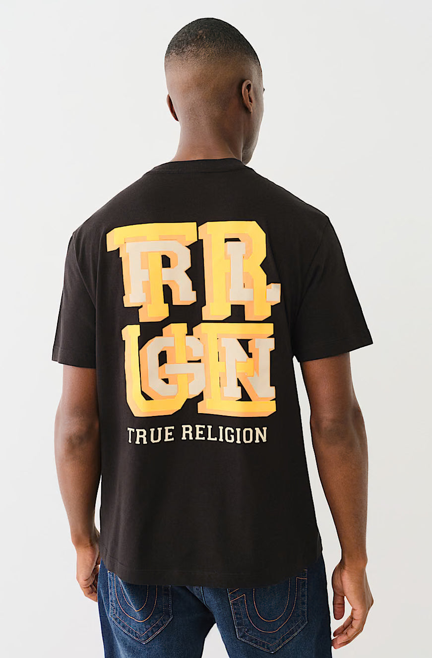 True Religion FR Logo Tee — Black