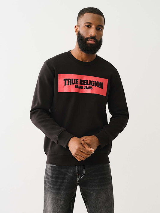 True Religion Arch Logo Crewneck — Black