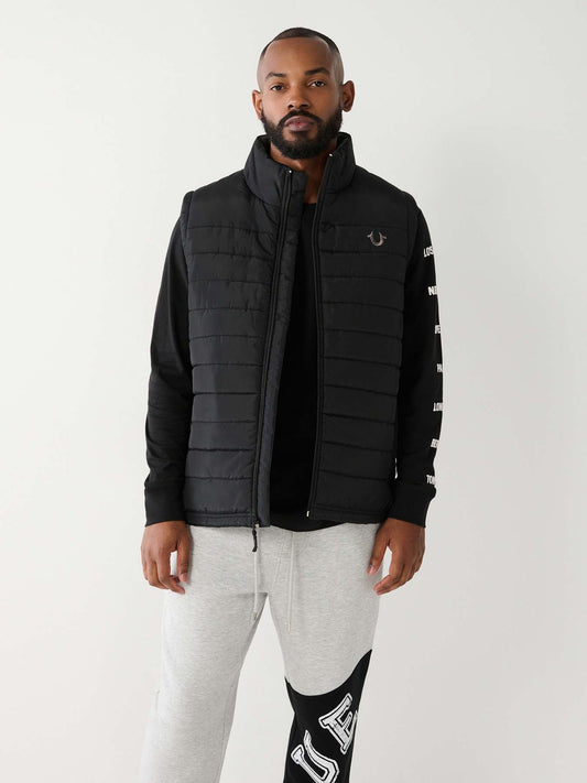 True Religion Puffer Vest — Black