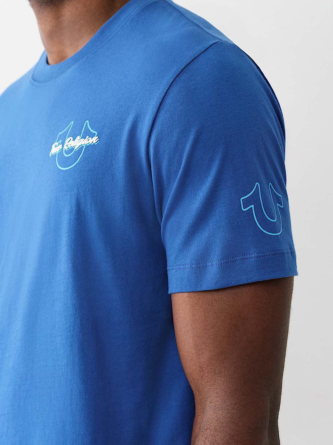 True Religion Buddha Graphic Tee — Blue
